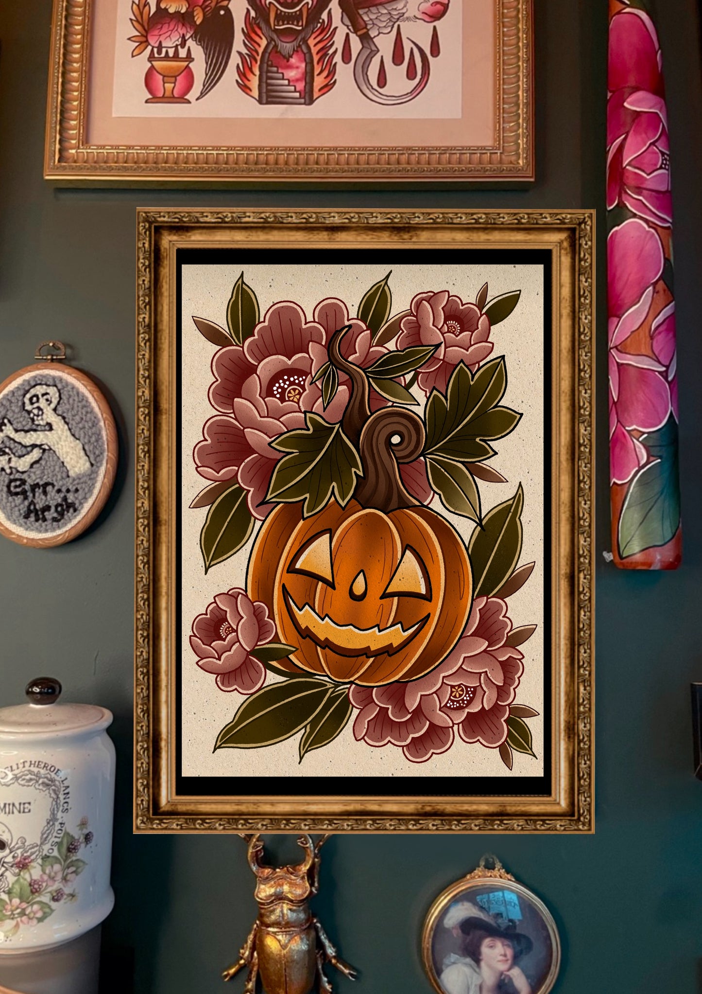 Halloween Spooky Prints Haunted Ghost Pumpkin