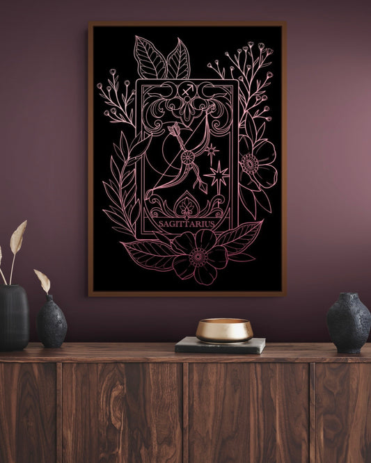 Sagittarius Zodiac Tarot Card Illustration