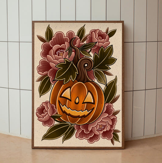 Halloween Spooky Prints Haunted Ghost Pumpkin