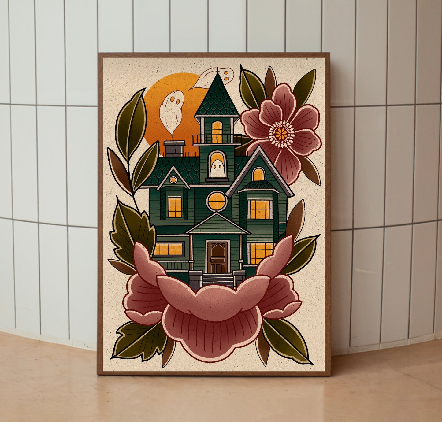 Halloween Spooky Prints Haunted Ghost Pumpkin