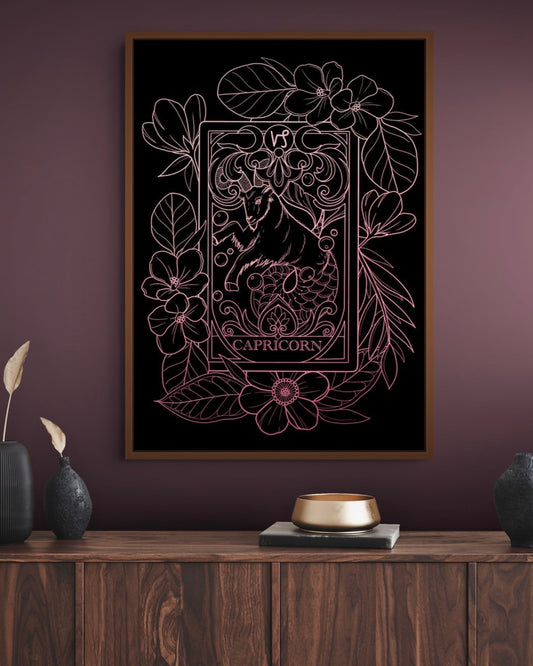Capricorn Zodiac Tarot Card Illustration