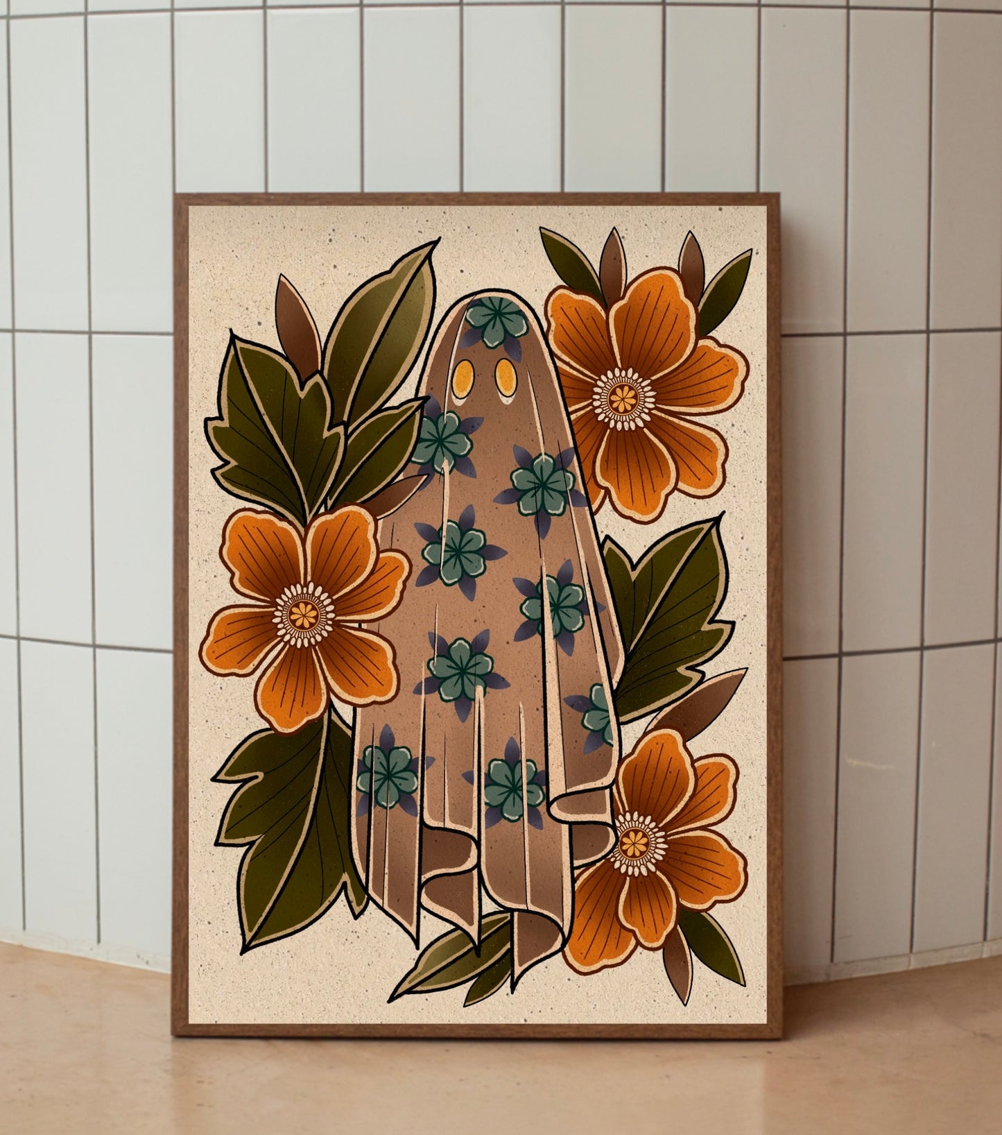 Halloween Spooky Prints Haunted Ghost Pumpkin