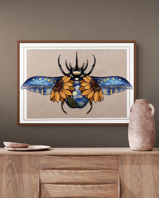 Tattoo Style Vincent Van Gogh Beetle