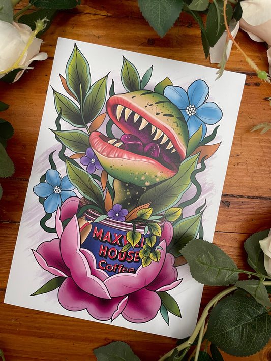 Little Shop of Horrors Audrey 2 Tattoo Style Print