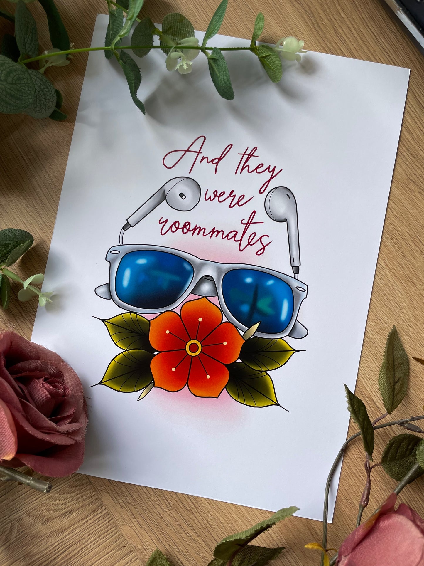 Vine Quote Print Funny They We’re Roommates Print Internet Joke Illustration
