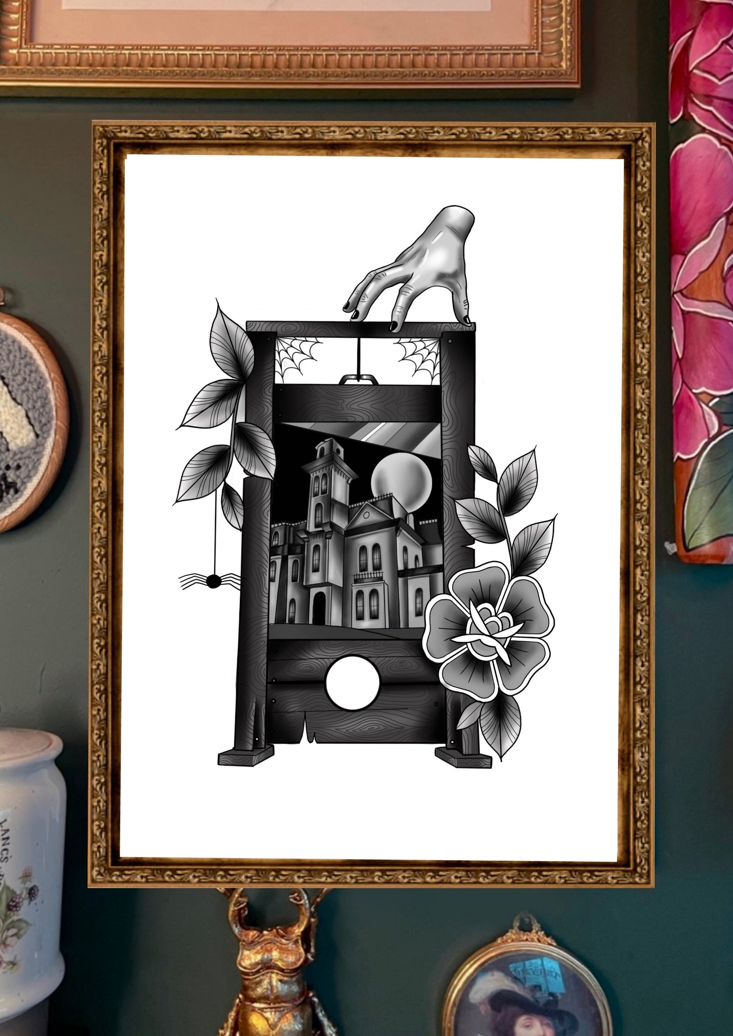 Adams Family Tattoo Style Prints 3 options!