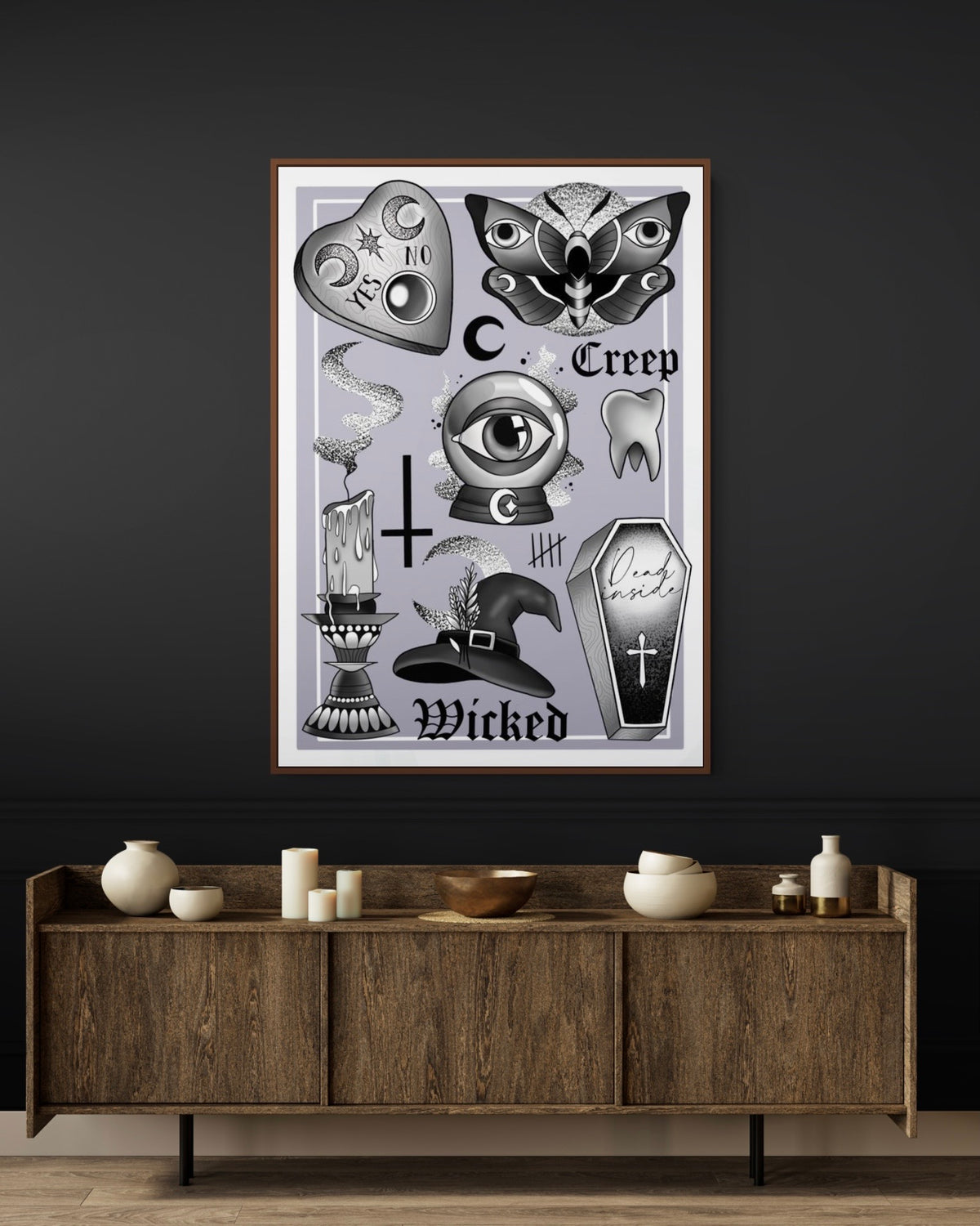Halloween Tattoo Spooky Flash Sheet