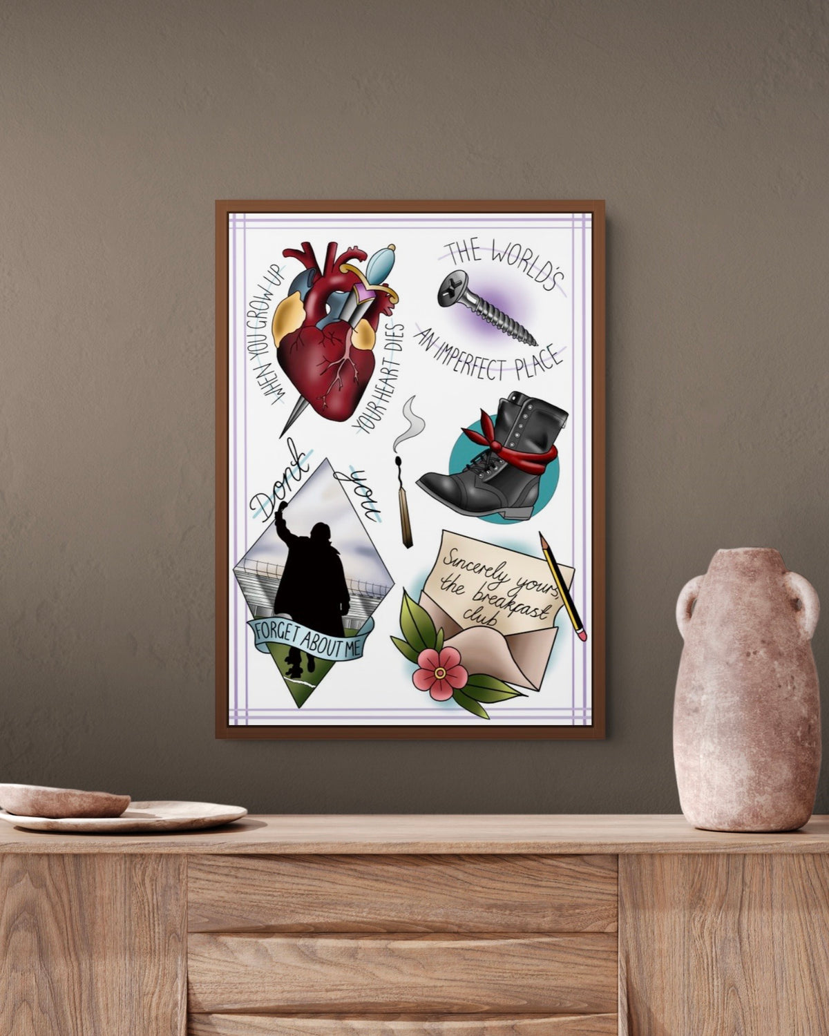 Breakfast Club Tattoo Flash Sheet