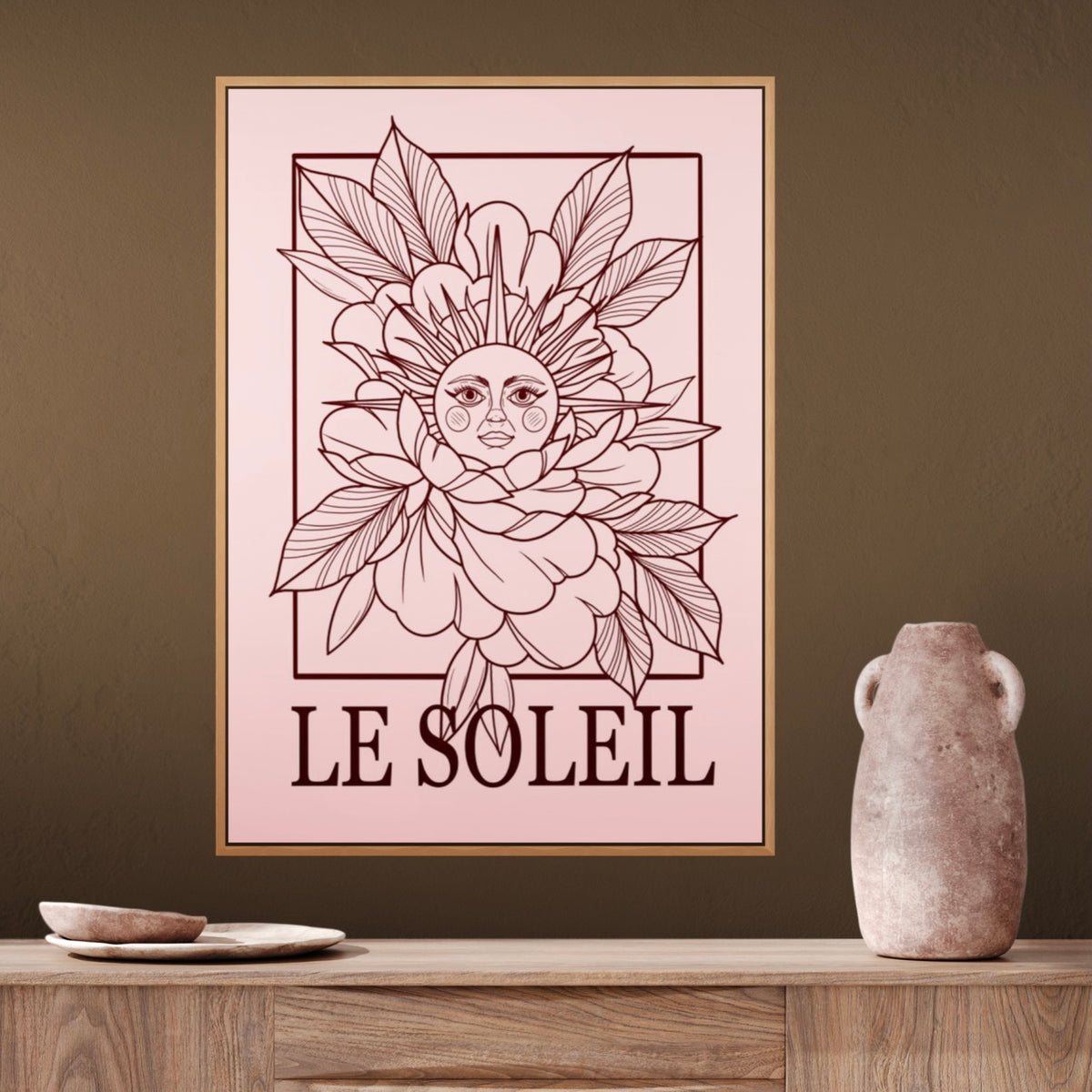 Cute Tattoo Style Minimalist Sun and Moon Art Prints