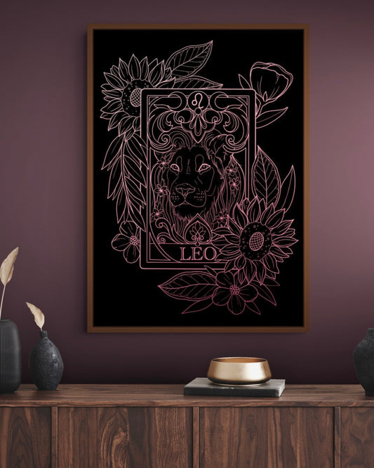 Leo Zodiac Tarot Card Illustration