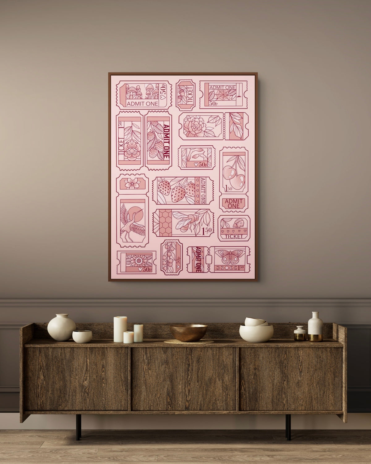 Cute Old Fashioned Ticket Tattoo Style Sheet