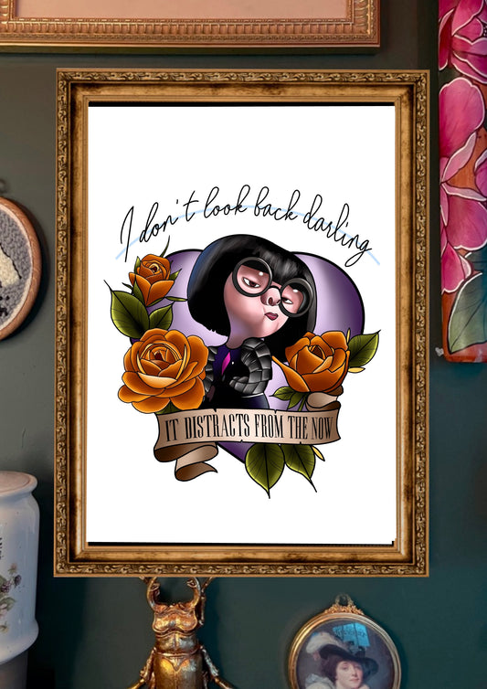 Edna Mode Incredibles Tattoo Style Illustration