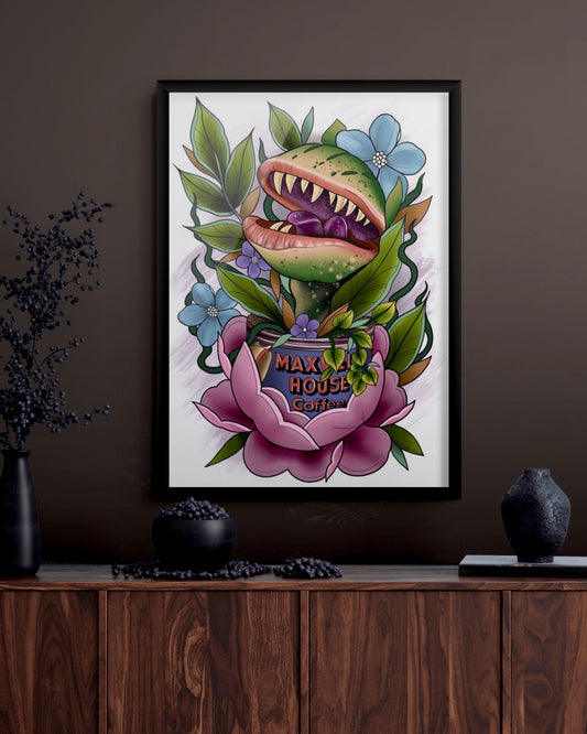 Little Shop of Horrors Audrey 2 Tattoo Style Print