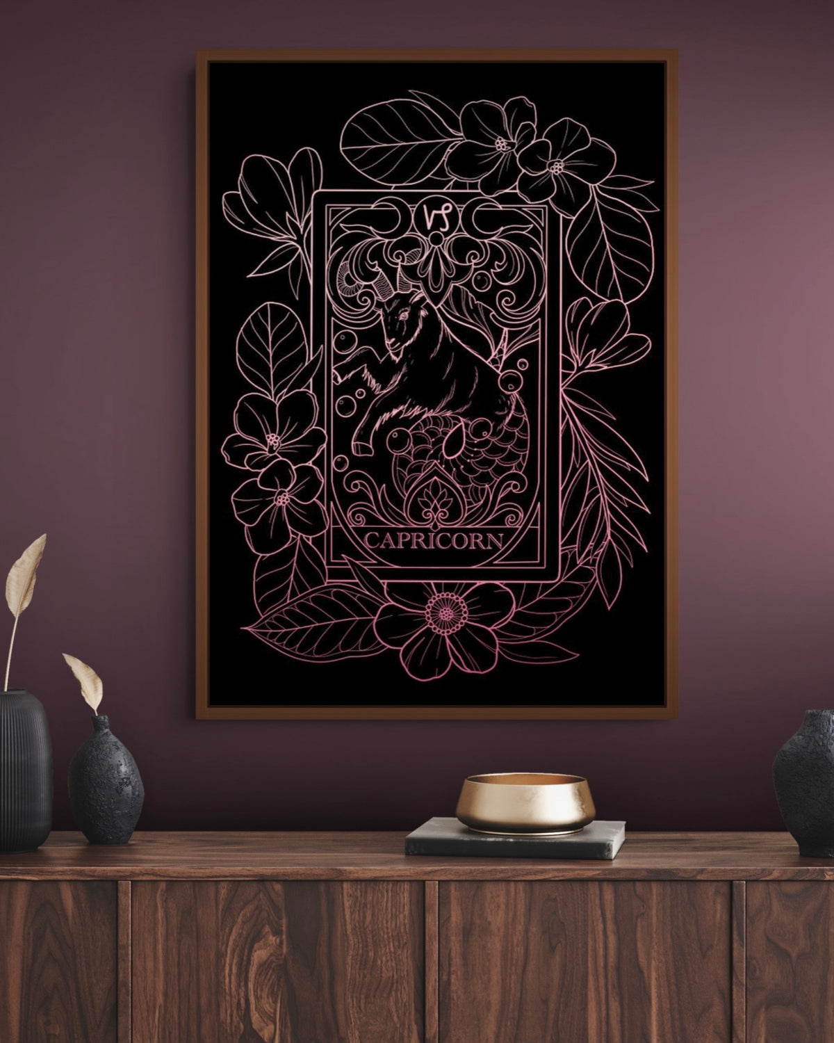 Capricorn Zodiac Tarot Card Illustration