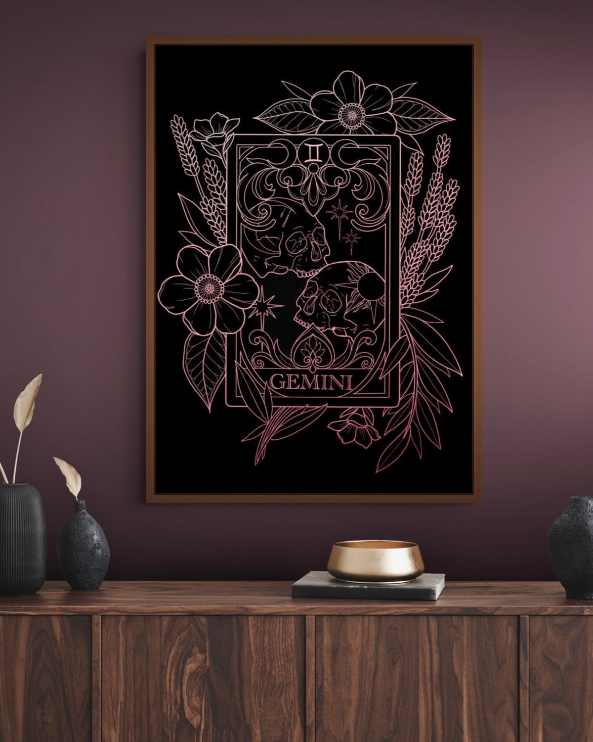 Gemini Zodiac Tarot Card Illustration