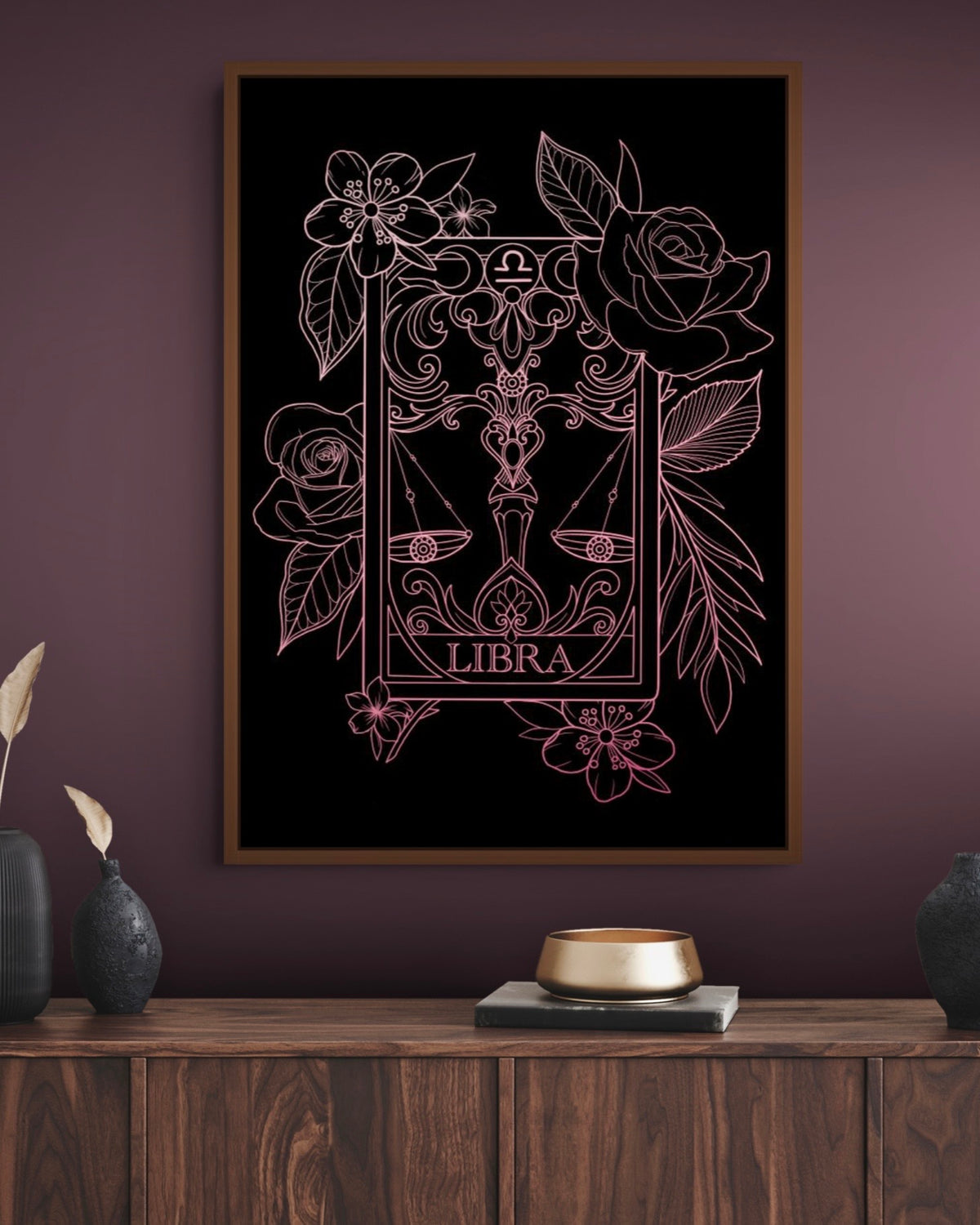 Libra Zodiac Tarot Card Illustration