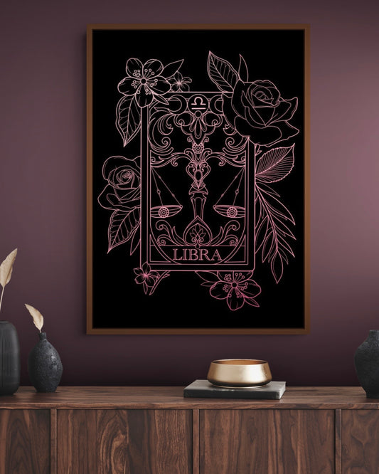 Libra Zodiac Tarot Card Illustration