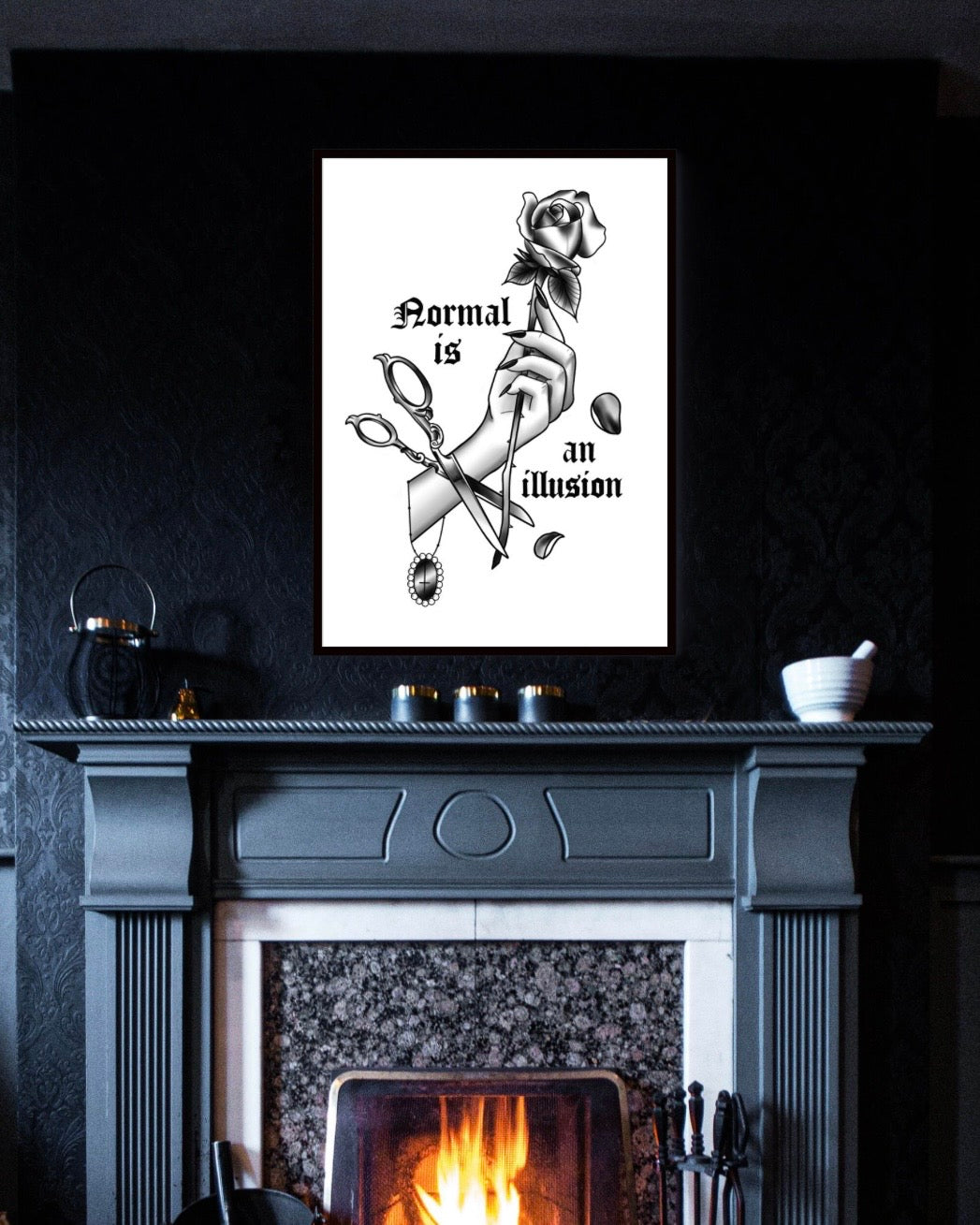 Adams Family Tattoo Style Prints 3 options!