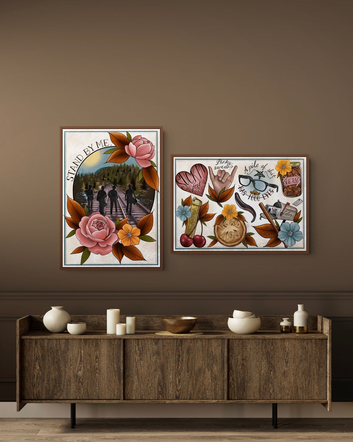 Stand By Me Tattoo Style Print