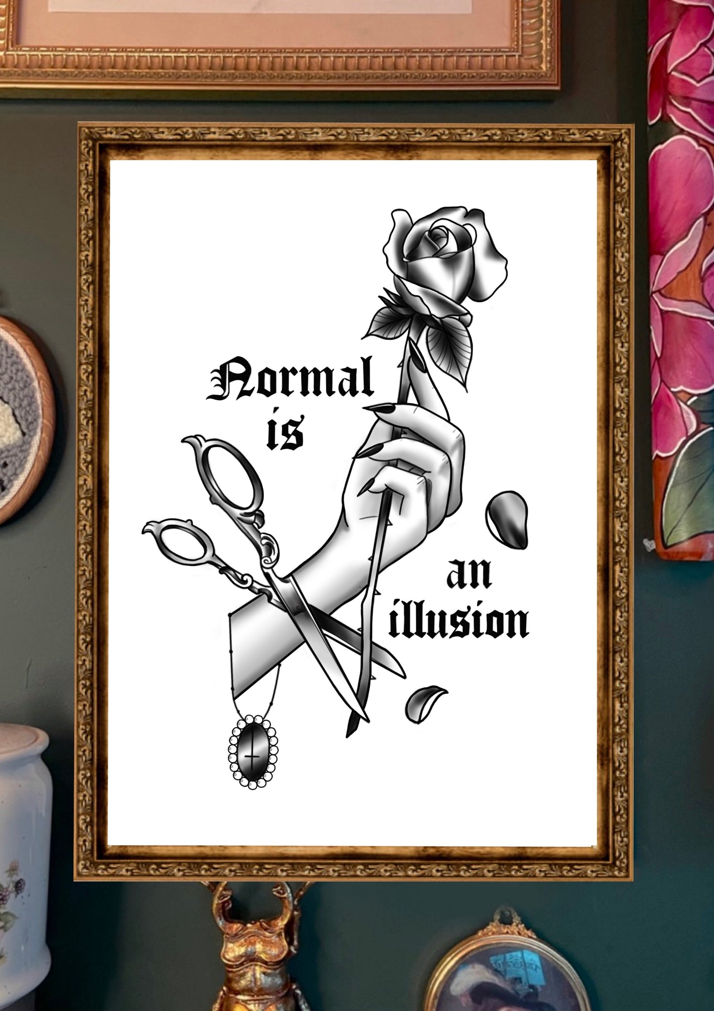 Adams Family Tattoo Style Prints 3 options!