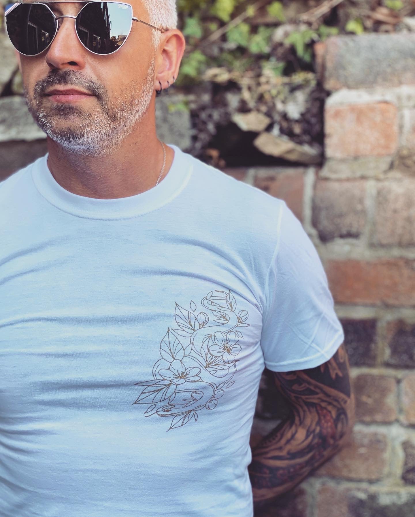 Floral Snake Tattoo T-Shirt Tattoo Style Clothing